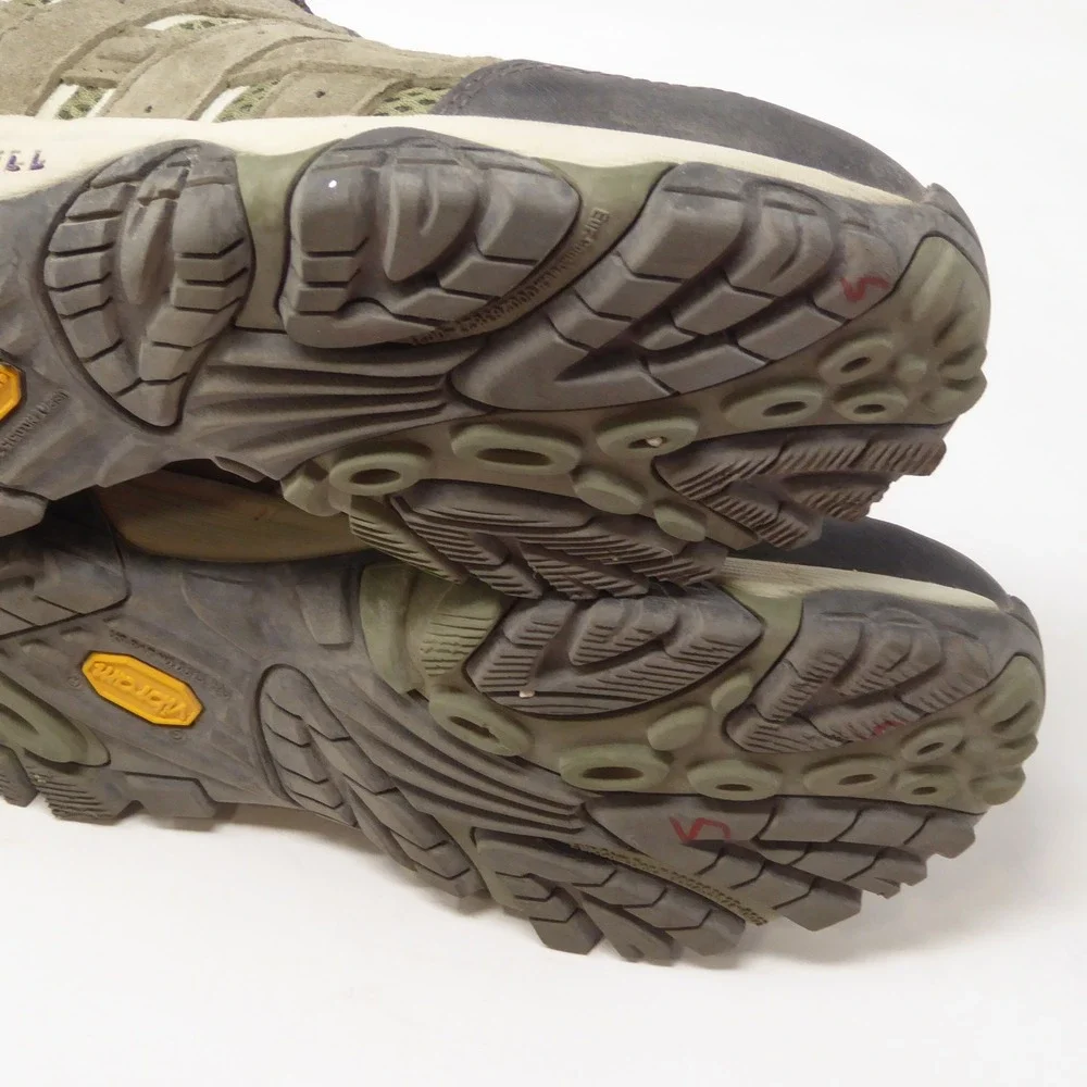 Merrell Womens Hiking Shoes Olive Green Moab 2 Vent Low Top 8.5